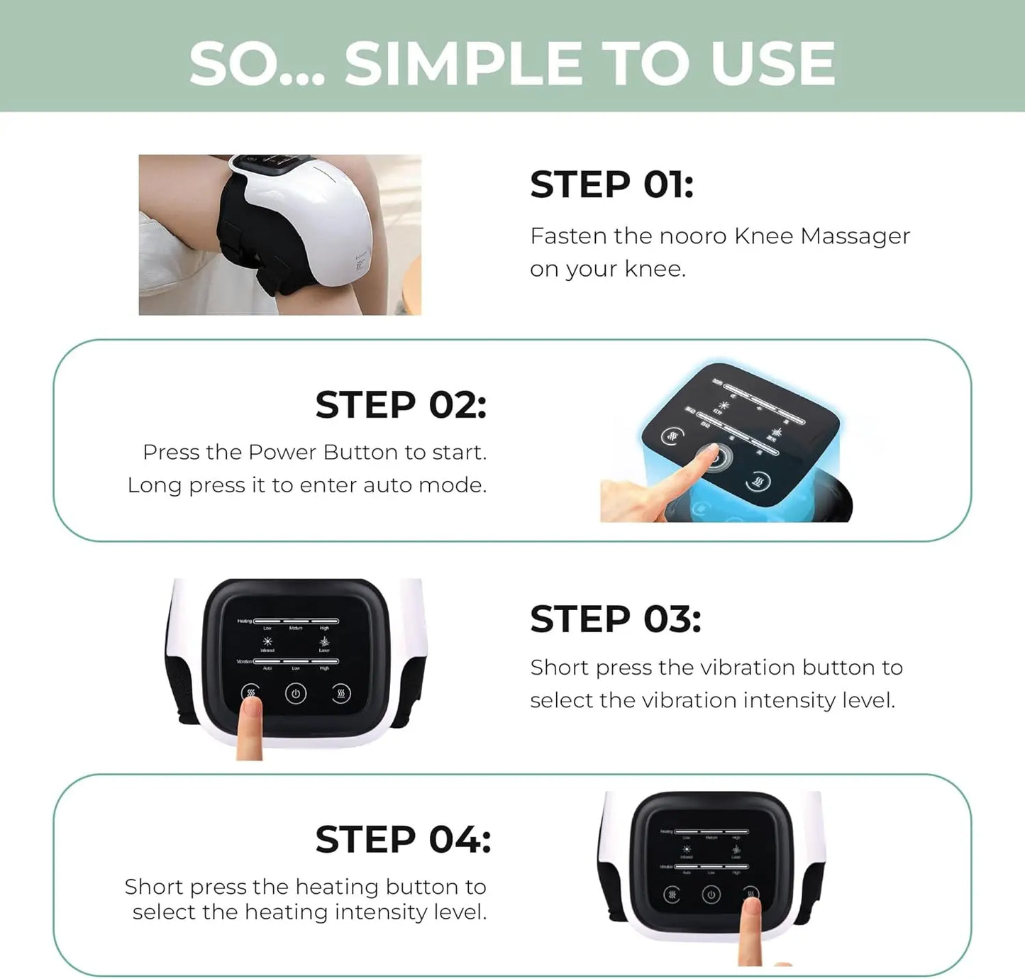 Appareil de Massage Intelligent pour Genou – Vibration & Chaleur Rouge Thérapeutique
