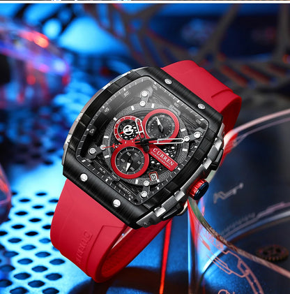 Montre CURREN 8442 – Design Rectangulaire & Style Sport Chic (Édition Limitée)