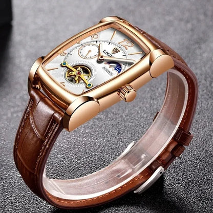 LIGE LG8949 – Montre Mécanique Homme (Édition Business & Phase de Lune)