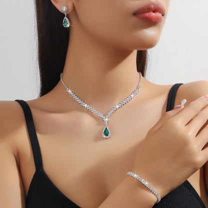 Parure Mariée – Série Claw Chain Goutte d’Eau (4 pièces)