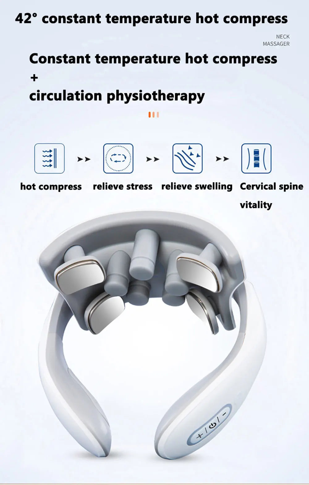 Collier de Massage Intelligent Cervical – Chauffant & Ergonomique