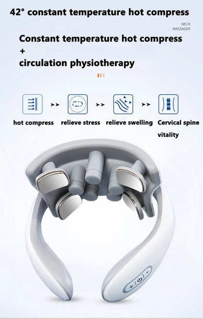Collier de Massage Intelligent Cervical – Chauffant & Ergonomique