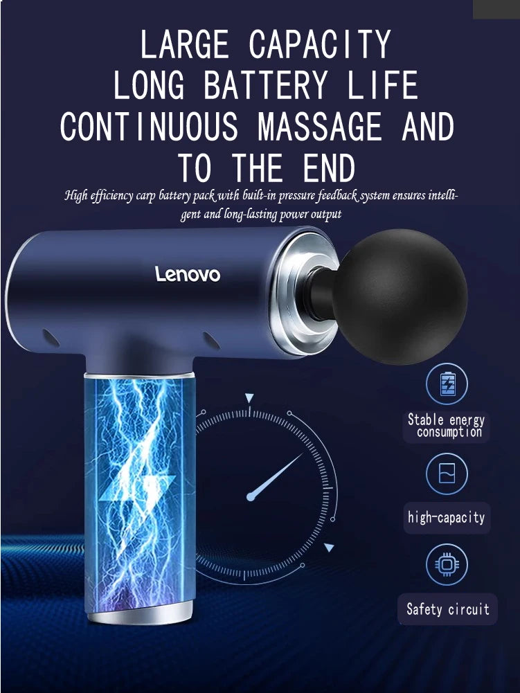 Pistolet de Massage Professionnel Lenovo – Séries N2 & N3 | 6 à 8 Têtes