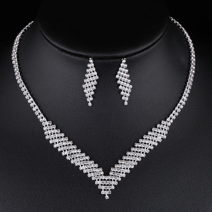 Parure Bijoux Cristal BLIJERY – Collier & Boucles Élégantes (Plusieurs Styles au Choix)