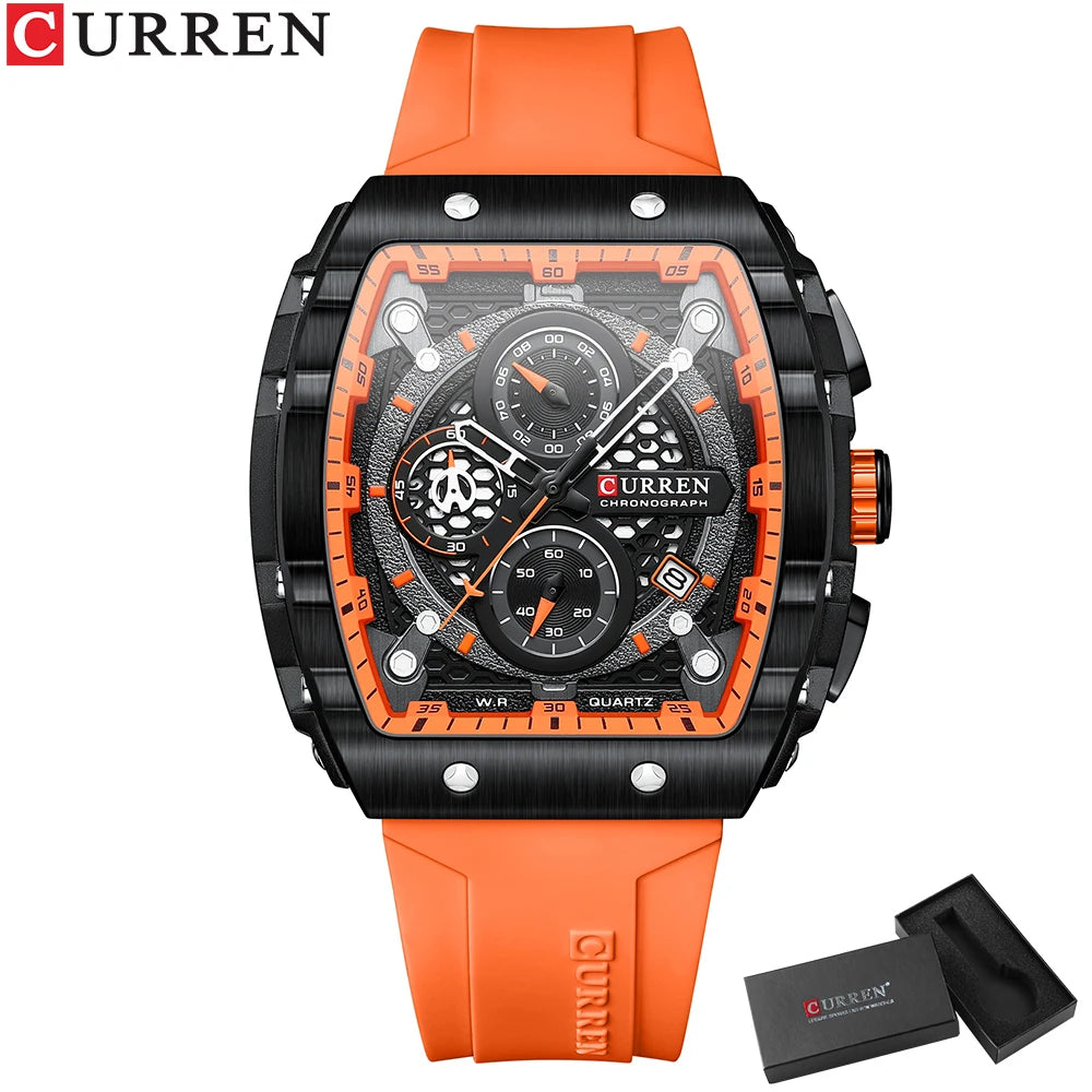 Montre CURREN 8442 – Design Rectangulaire & Style Sport Chic (Édition Limitée)