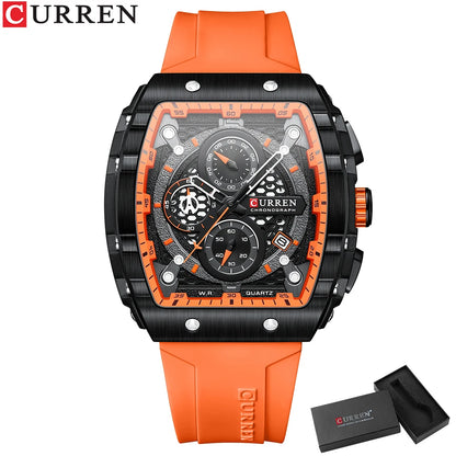 Montre CURREN 8442 – Design Rectangulaire & Style Sport Chic (Édition Limitée)