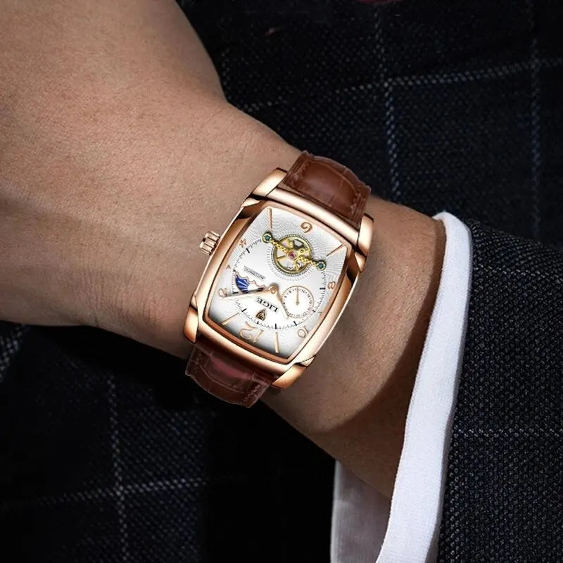 LIGE LG8949 – Montre Mécanique Homme (Édition Business & Phase de Lune)