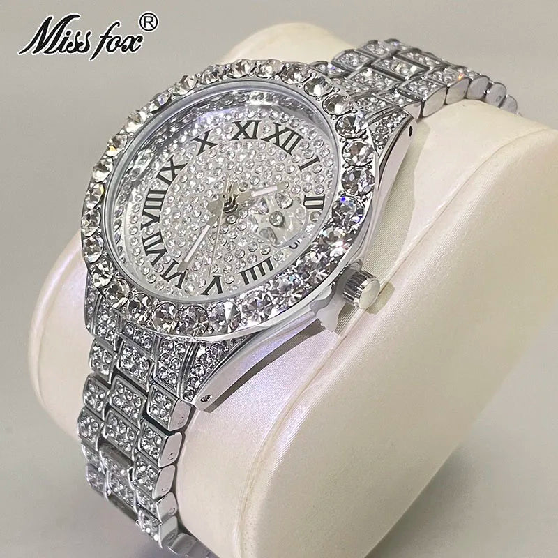MISSFOX Divine Rose – Montre Femme de Luxe à Strass | L’élégance qui laisse une empreinte