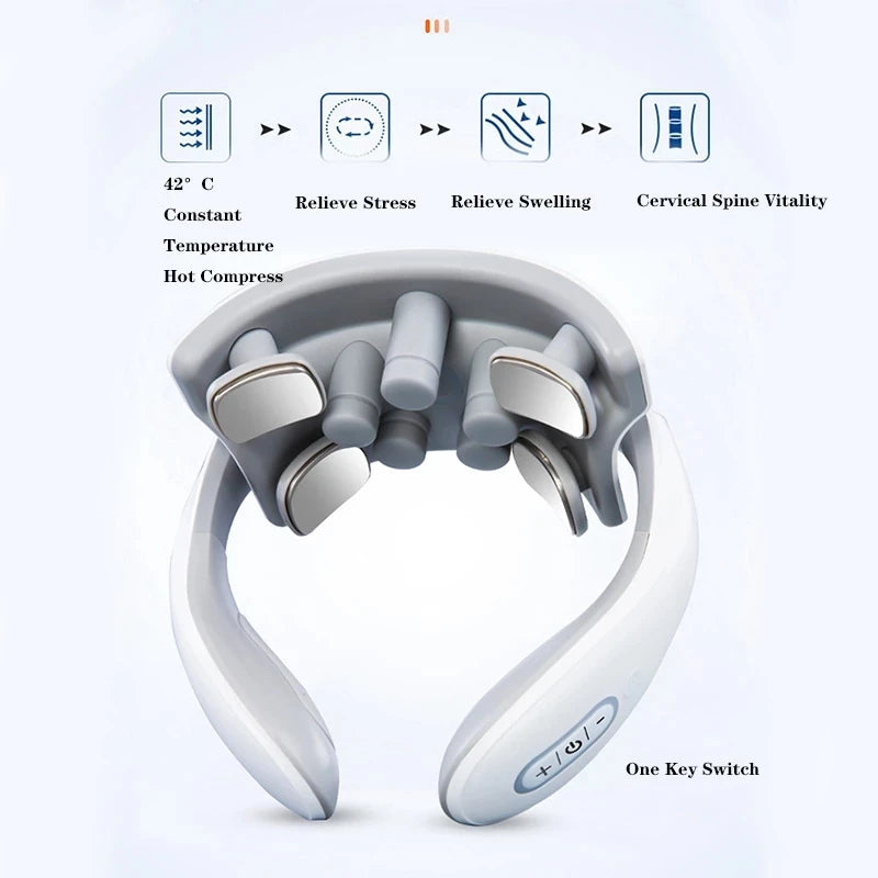 Collier de Massage Intelligent Cervical – Chauffant & Ergonomique