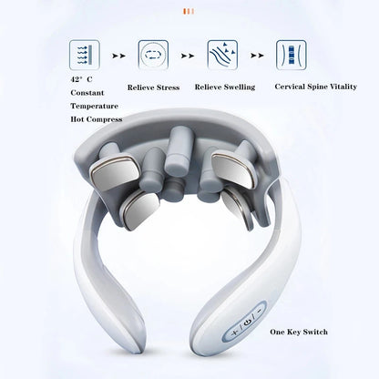 Collier de Massage Intelligent Cervical – Chauffant & Ergonomique