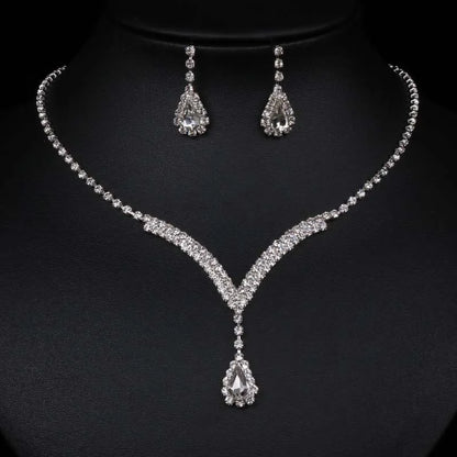 Parure Bijoux Cristal BLIJERY – Collier & Boucles Élégantes (Plusieurs Styles au Choix)