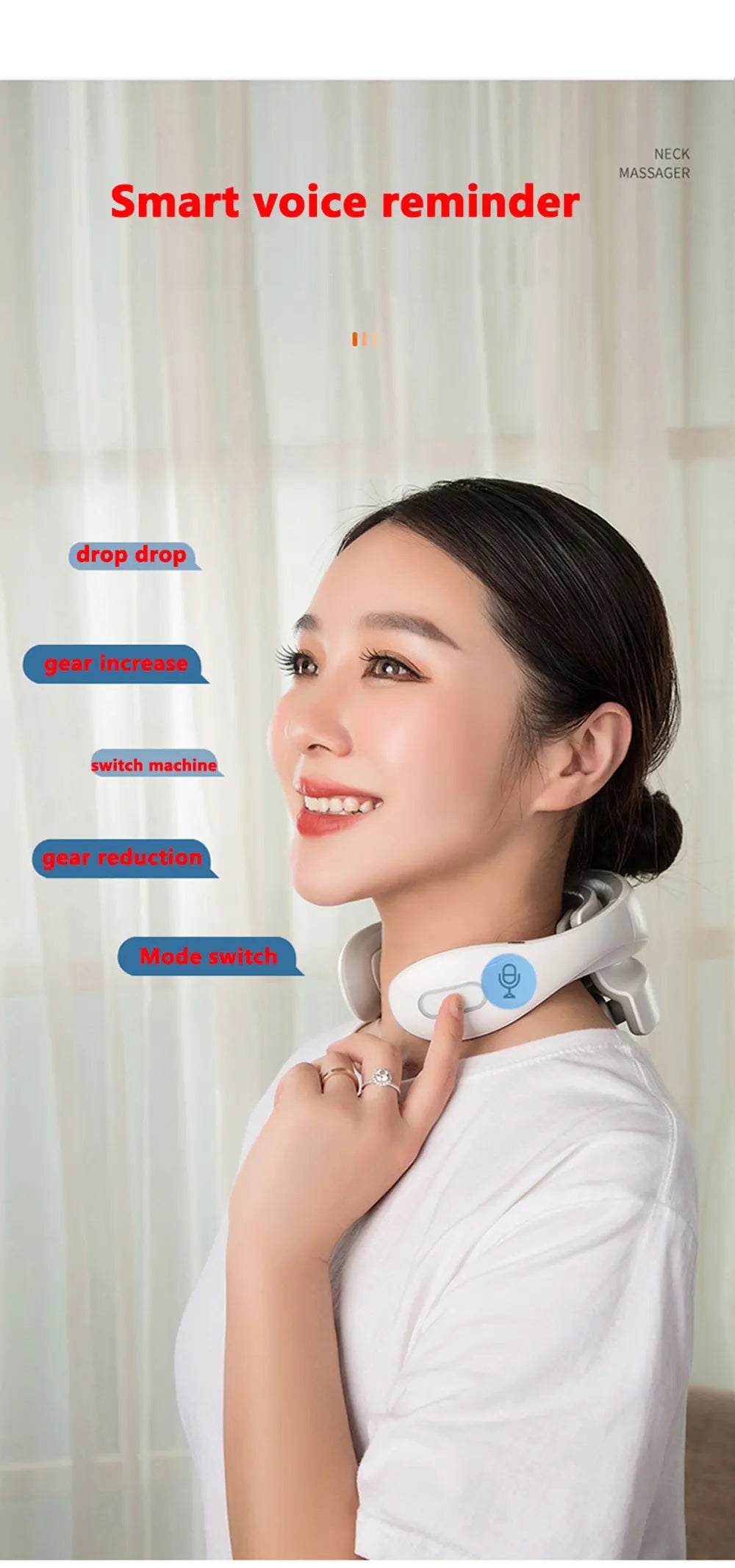 Collier de Massage Intelligent Cervical – Chauffant & Ergonomique