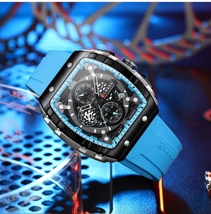 Montre CURREN 8442 – Design Rectangulaire & Style Sport Chic (Édition Limitée)