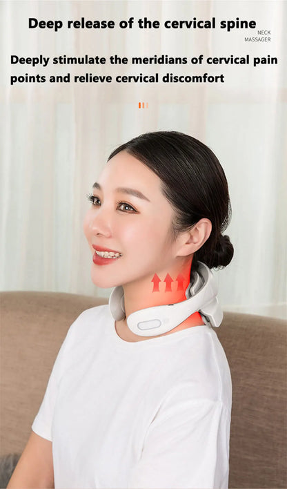 Collier de Massage Intelligent Cervical – Chauffant & Ergonomique