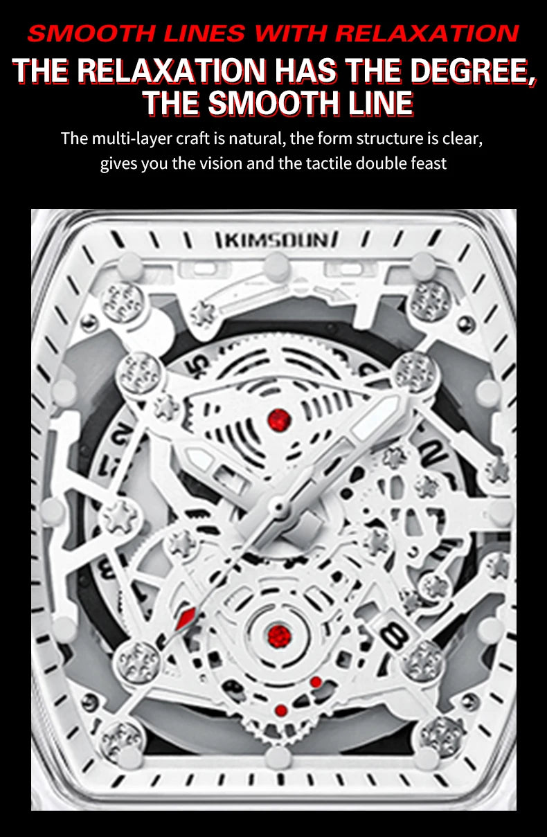 Montre “Squelette de Lumière” – Quartz Transparent de Luxe (Édition Limitée)