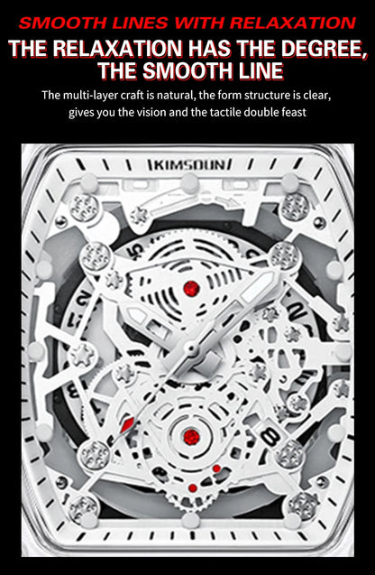 Montre “Squelette de Lumière” – Quartz Transparent de Luxe (Édition Limitée)