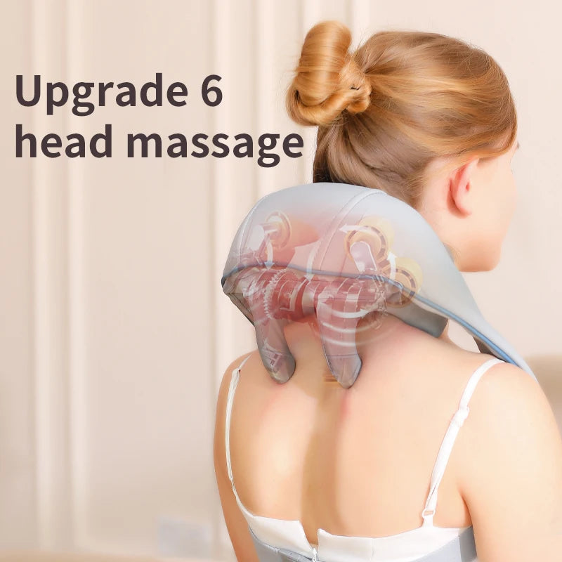 Massage Chauffant Épaules & Nuque – Écharpe Massante 6D