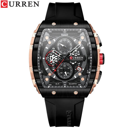 Montre CURREN 8442 – Design Rectangulaire & Style Sport Chic (Édition Limitée)