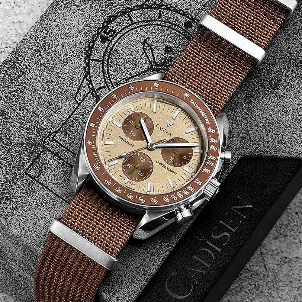 CADISEN C7064 – Chronographe Prestige VK68 (Édition Sport Vintage)