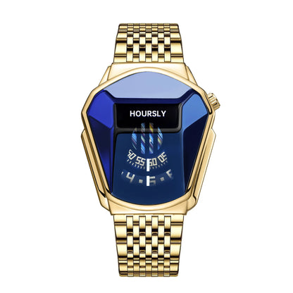 Hoursly S00547 – Montre Homme Moto & Acier (Édition Design Futuriste)