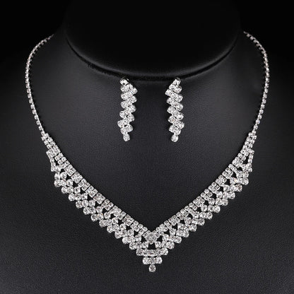 Parure Bijoux Cristal BLIJERY – Collier & Boucles Élégantes (Plusieurs Styles au Choix)