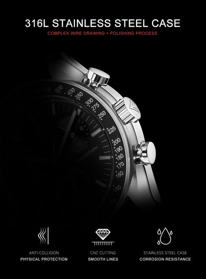 CADISEN C7064 – Chronographe Prestige VK68 (Édition Sport Vintage)