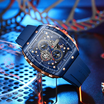Montre CURREN 8442 – Design Rectangulaire & Style Sport Chic (Édition Limitée)