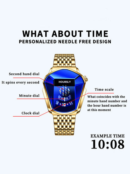 Hoursly S00547 – Montre Homme Moto & Acier (Édition Design Futuriste)