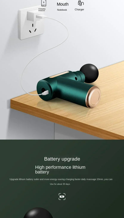Mini Pistolet de Massage Musculaire – Recharge USB-C (5 couleurs)
