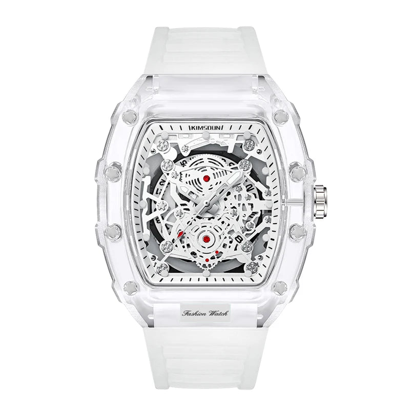 Montre “Squelette de Lumière” – Quartz Transparent de Luxe (Édition Limitée)