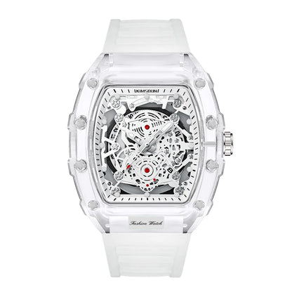 Montre “Squelette de Lumière” – Quartz Transparent de Luxe (Édition Limitée)