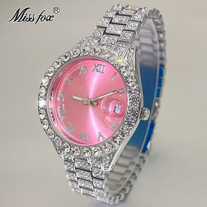 MISSFOX Divine Rose – Montre Femme de Luxe à Strass | L’élégance qui laisse une empreinte