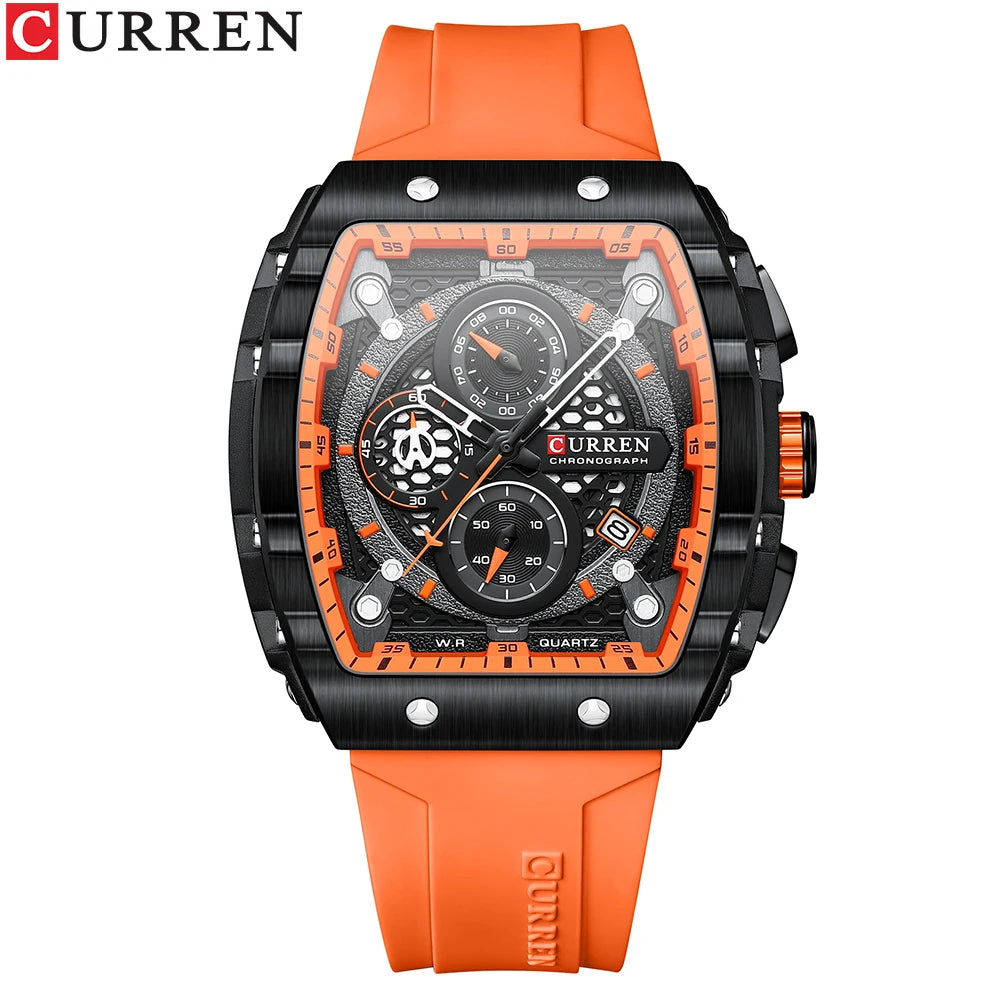 Montre CURREN 8442 – Design Rectangulaire & Style Sport Chic (Édition Limitée)