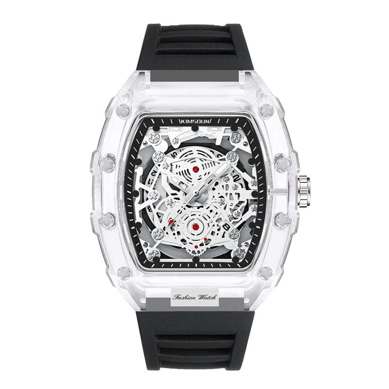 Montre “Squelette de Lumière” – Quartz Transparent de Luxe (Édition Limitée)