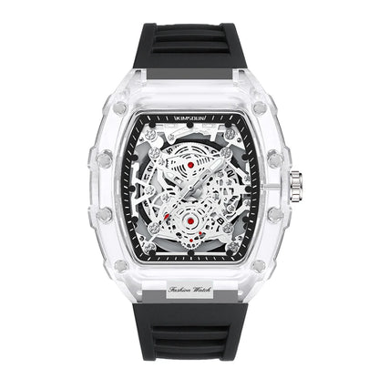 Montre “Squelette de Lumière” – Quartz Transparent de Luxe (Édition Limitée)