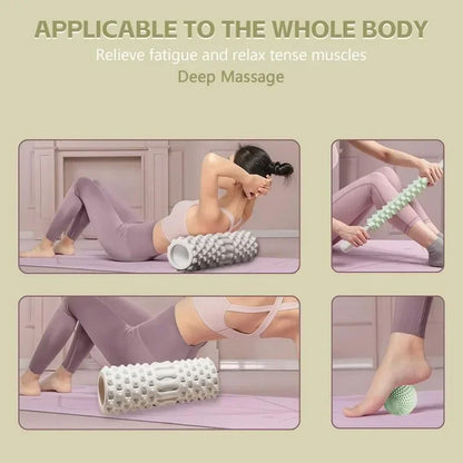 Rouleau de Massage Yoga & Fitness – Étirement Musculaire & Récupération