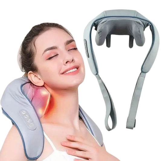 Massage Chauffant Épaules & Nuque – Écharpe Massante 6D