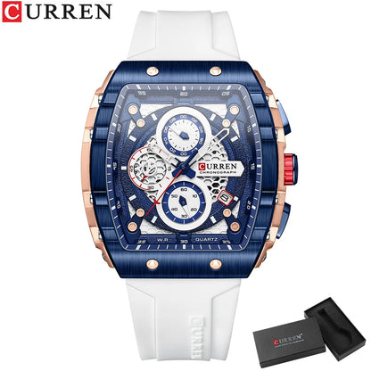 Montre CURREN 8442 – Design Rectangulaire & Style Sport Chic (Édition Limitée)
