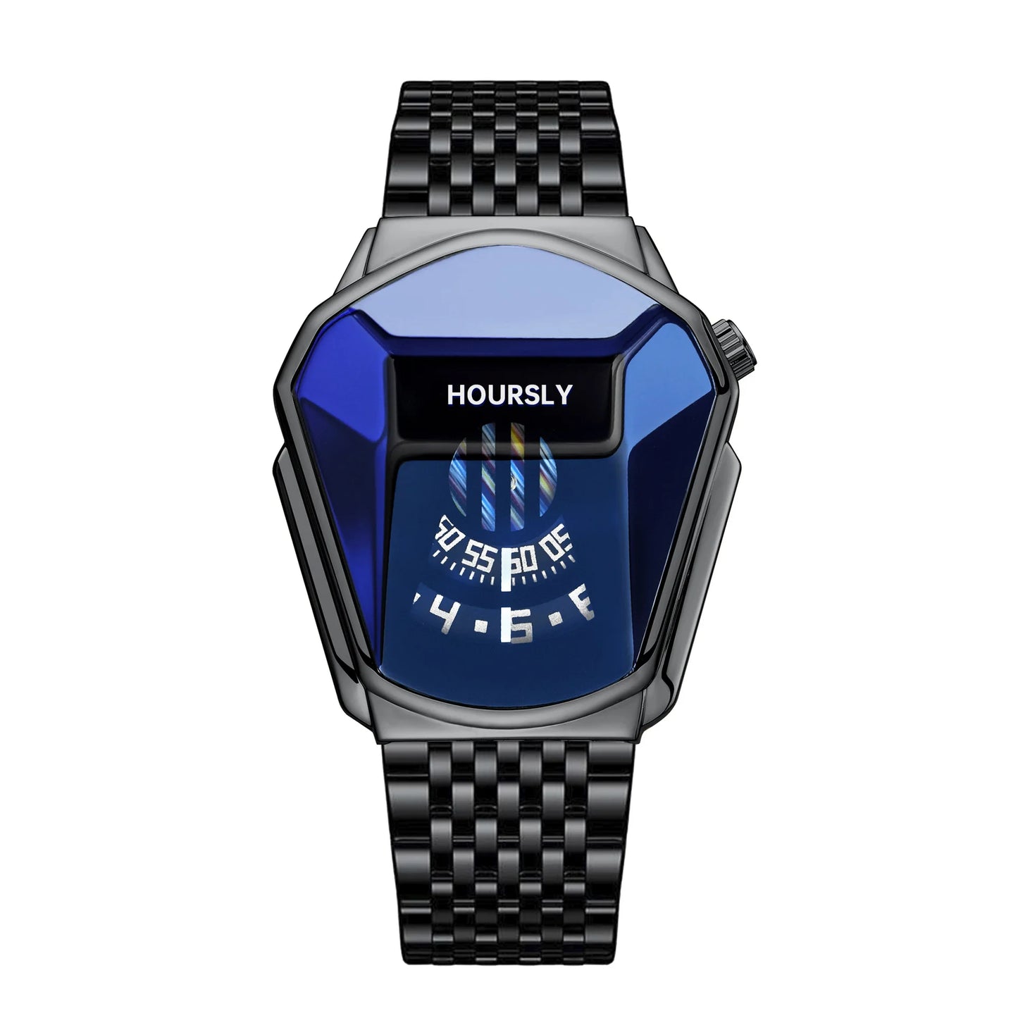 Hoursly S00547 – Montre Homme Moto & Acier (Édition Design Futuriste)
