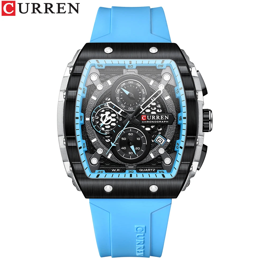 Montre CURREN 8442 – Design Rectangulaire & Style Sport Chic (Édition Limitée)