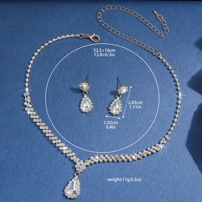 Parure Cristal Impérial – Collier Goutte & Boucles (Édition Mariage)
