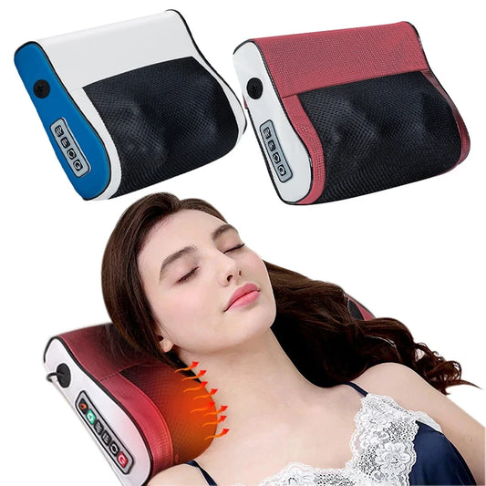 Masseur Coussin Chauffant – Nuque, Dos & Jambes (Pétrissage Profond)