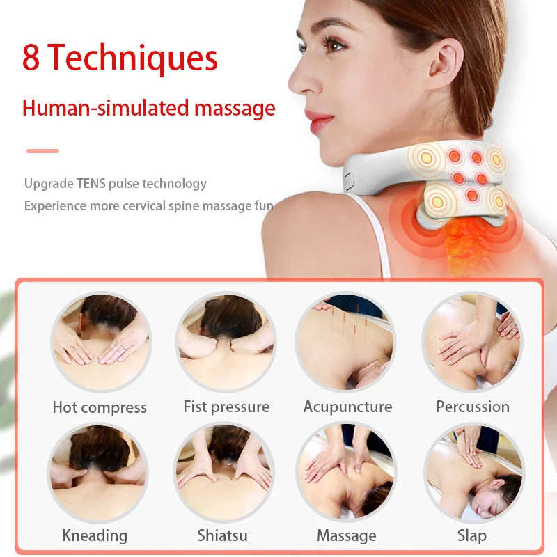 Collier de Massage Intelligent Cervical – Chauffant & Ergonomique