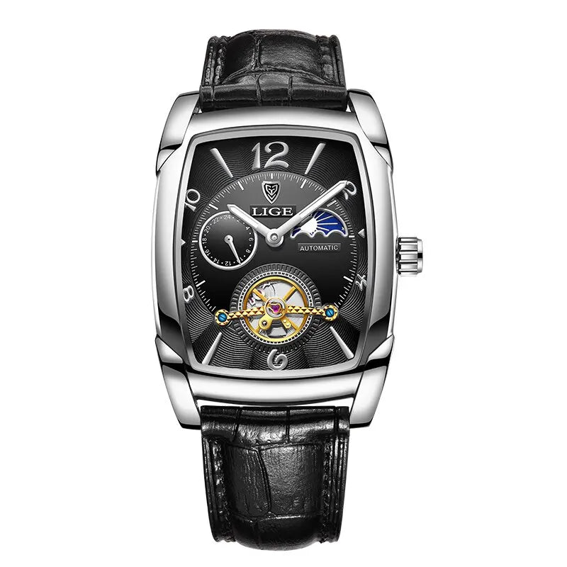 LIGE LG8949 – Montre Mécanique Homme (Édition Business & Phase de Lune)