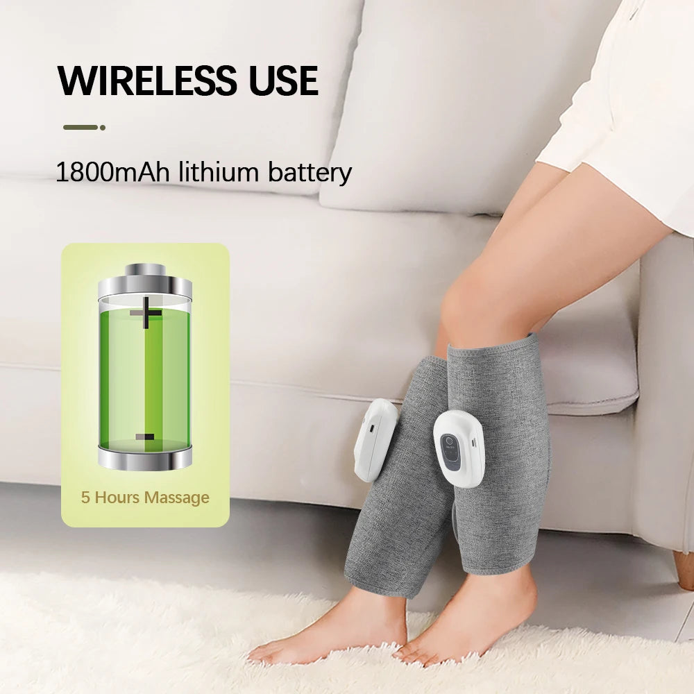 Massage Jambes Sans Fil 360° – Compression Air & Relaxation Musculaire