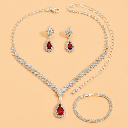 Parure Mariée – Série Claw Chain Goutte d’Eau (4 pièces)