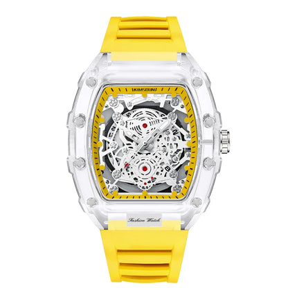 Montre “Squelette de Lumière” – Quartz Transparent de Luxe (Édition Limitée)