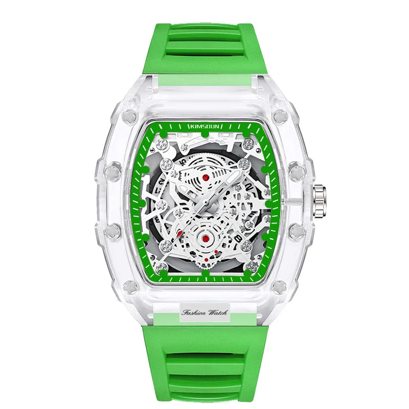 Montre “Squelette de Lumière” – Quartz Transparent de Luxe (Édition Limitée)