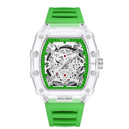 Montre “Squelette de Lumière” – Quartz Transparent de Luxe (Édition Limitée)
