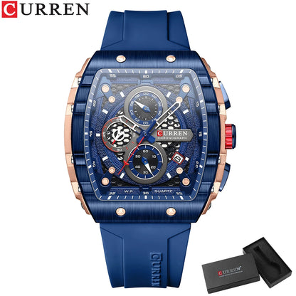 Montre CURREN 8442 – Design Rectangulaire & Style Sport Chic (Édition Limitée)